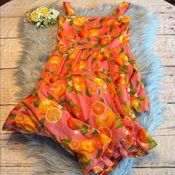 Talbots Dresses & Skirts - Talbots Tiered Maxi Dress Lemons and Oranges sz 2P